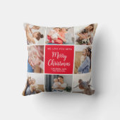 メリークリスマスママ8写真家族コラージュ クッション (裏面)