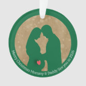 メリークリスマスママ&パパ2026年に会う オーナメント (正面)