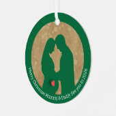 メリークリスマスママ&パパ2026年に会う メタルオーナメント (正面左)