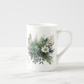 メリークリスマスマムグリーンフローラ ボーンチャイナマグカップ (右)