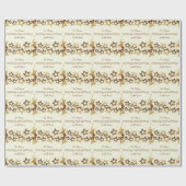 メリークリスマスマムスター金ゴールドギフトラッピング紙 ラッピングペーパー (フラット)