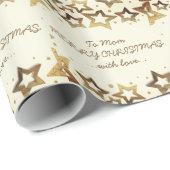 メリークリスマスマムスター金ゴールドギフトラッピング紙 ラッピングペーパー (ロールコーナー)