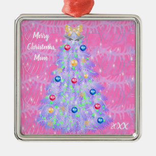 メリークリスマスマムツリーメタルオーナメント メタルオーナメント