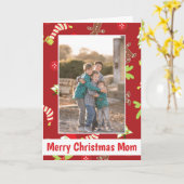 メリークリスマスマムホリデー写真 カード (黄色い花)