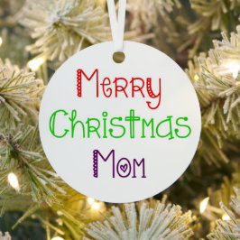 メリークリスマスマムリバーシブルオーナメント メタルオーナメント