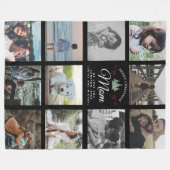 メリークリスマスマモダンムファミリー写真集 フリースブランケット (正面(横))