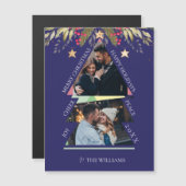 メリークリスマスマルチフォトツリーホリデーカード (正面/裏面)