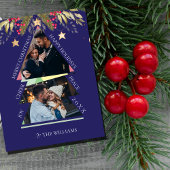 メリークリスマスマルチフォトツリーホリデーカード ポストカード