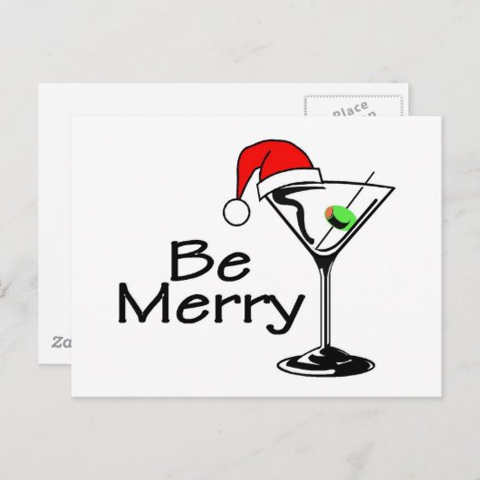 メリークリスマスマルティーニがあって下さい シーズンポストカード (正面/裏面)