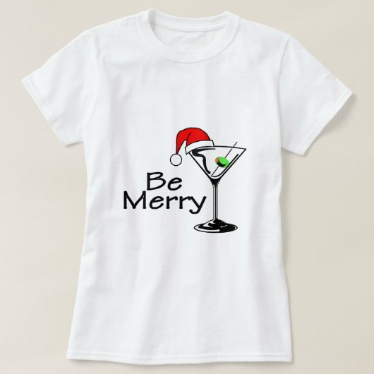 メリークリスマスマルティーニがあって下さい Tシャツ (デザイン正面)