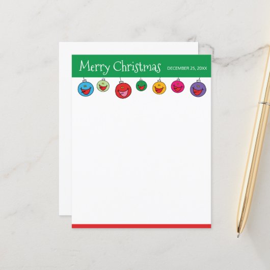 メリークリスマスマンガオーナメントイラストレーション (正面/裏面インサイチュ)