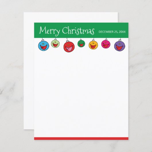 メリークリスマスマンガオーナメントイラストレーション (正面/裏面)