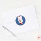 メリークリスマスマンガサンタ ラウンドシール (封筒)