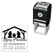 メリークリスマスマンガーシーン差出人住所 セルフインキングスタンプ (インサイチュ)