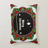 メリークリスマスマンダラデザイン アクセントクッション (正面(垂直))