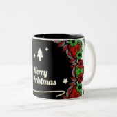 メリークリスマスマンダラデザイン ツートーンマグカップ (正面右)