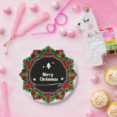 メリークリスマスマンダラデザイン ペーパープレート (パーティー)