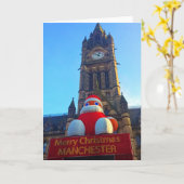 メリークリスマスマンチェスターカード カード (黄色い花)