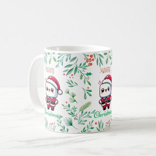 メリークリスマスマーシュマロ喜び コーヒーマグカップ (正面左)