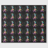 メリークリスマスマーメイド&スノーフレークパーソナライズされた ラッピングペーパー (フラット)