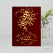 メリークリスマスミスタントウ書道挨拶 箔シーズンカード (立ち正面)