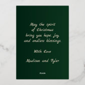 メリークリスマスミスタントウ書道挨拶 箔シーズンカード (裏面)