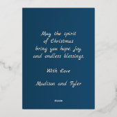 メリークリスマスミスタントウ書道挨拶 箔シーズンカード (裏面)