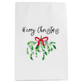 メリークリスマスミスタントーキスフェスティバルホリデーおもしろい ミディアムペーパーバッグ (正面)