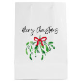 メリークリスマスミスタントーキスフェスティバルホリデーおもしろい ミディアムペーパーバッグ (裏面)