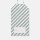 メリークリスマスミスタントーストライプのズブルーグリーン ギフトタグ (裏面)