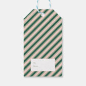 メリークリスマスミスタントーストライプバラダークグリーン ギフトタグ (裏面)