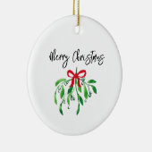 メリークリスマスミスタントーフェスティバルキスミーおもしろい セラミックオーナメント (右)