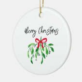 メリークリスマスミスタントーフェスティバルキスミーおもしろい セラミックオーナメント (左)