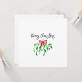 メリークリスマスミスタントーフェスティバルホリデーキス カード (正面/裏面インサイチュ)