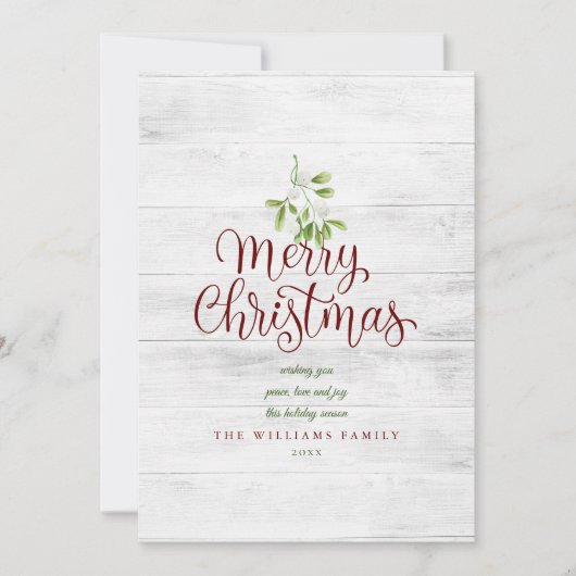 メリークリスマスミストレ素朴ートウ木写真 シーズンカード (正面)