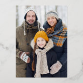 メリークリスマスミストレ素朴ートウ木製写真金ゴールド 箔シーズンカード (裏面)