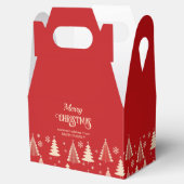 メリークリスマスミッドセンチュリーの赤いベージュの木 フェイバーボックス (オープン)