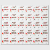 メリークリスマスミッドセンチュリーサンタクロース ラッピングペーパー (フラット)