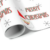 メリークリスマスミッドセンチュリーサンタクロース ラッピングペーパー (ロールコーナー)