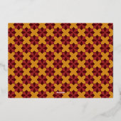 メリークリスマスミッドセンチュリーパターン 箔シーズンカード (裏面)