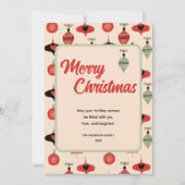 メリークリスマスミッドセンチュリーホリデーカード シーズンカード (正面)