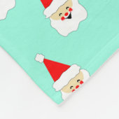 メリークリスマスミッドセンチュリーモダンサンタクロース フリースブランケット (角)