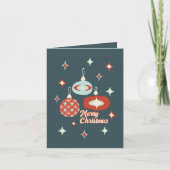 メリークリスマスミッドセンチュリーモダンノートカード ノートカード (正面)