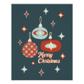 メリークリスマスミッドセンチュリーモダン ポスター (正面)