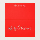 メリークリスマスミニカードはパーソナライズされたカスタムノート (外部フラット)