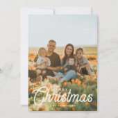 メリークリスマスミニマリストのオーバーレイフォトカード シーズンカード (正面)