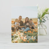 メリークリスマスミニマリストのオーバーレイフォトカード シーズンカード (スタンド正面)