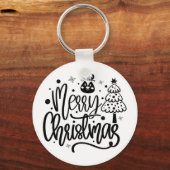 メリークリスマスミニマリストキーチェーン キーホルダー (正面)