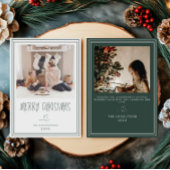 メリークリスマスミニマリストクリスマスカード金ゴールド 招待状