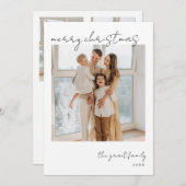 メリークリスマスミニマリスト写真クリスマスカード シーズンカード (正面/裏面)
